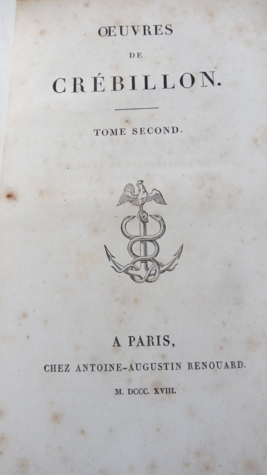 Oeuvres de Crébillon 1818 2/2 Gravures d'après Moreau
