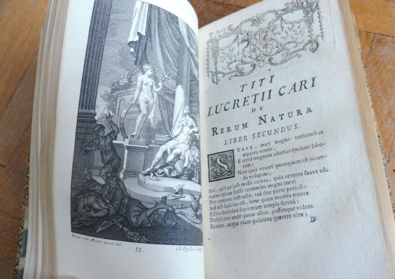 Titi Lucretii Cari de Rerum Natura L.VI (Lucrèce) 1754