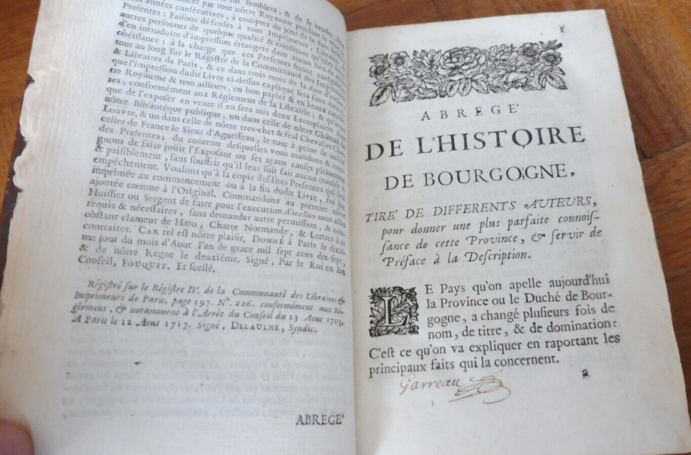 Description du gouvernement de Bourgogne (Garreau) 1717