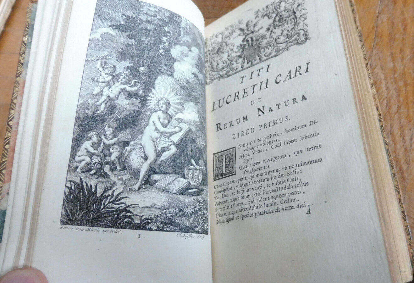 Titi Lucretii Cari de Rerum Natura L.VI (Lucrèce) 1754