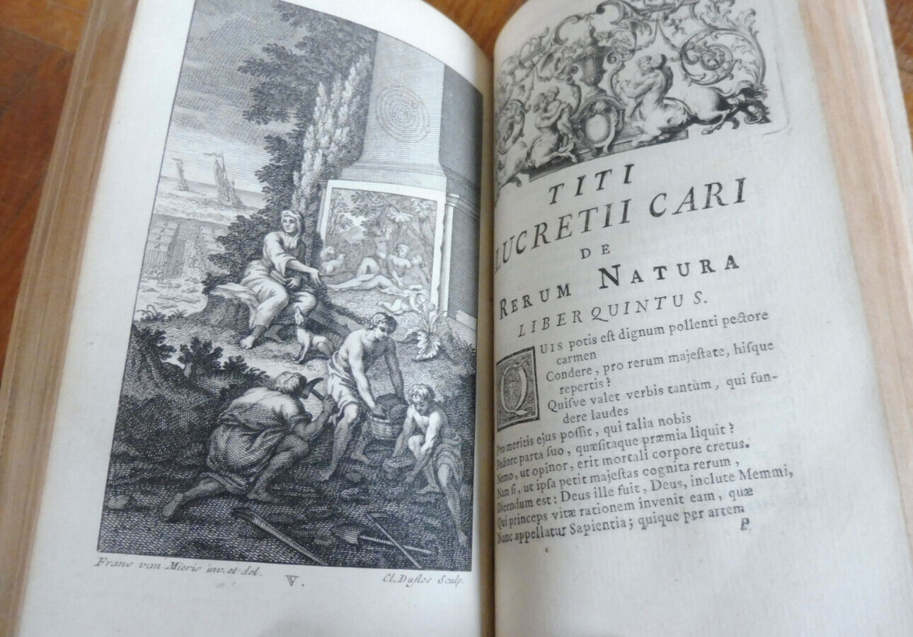 Titi Lucretii Cari de Rerum Natura L.VI (Lucrèce) 1754