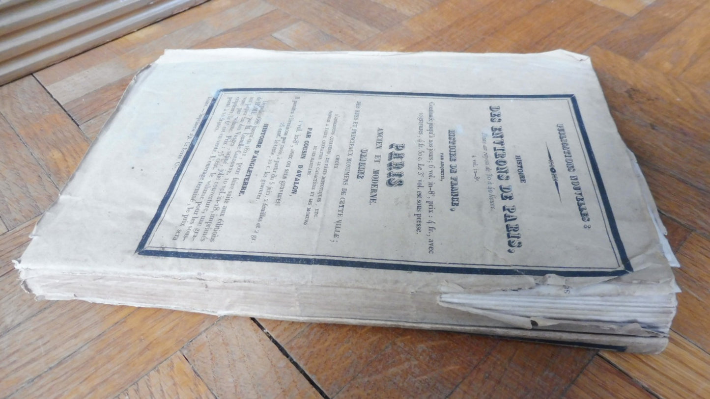 Histoire de Paris. Atlas (G. Touchard-Lafosse) 1834