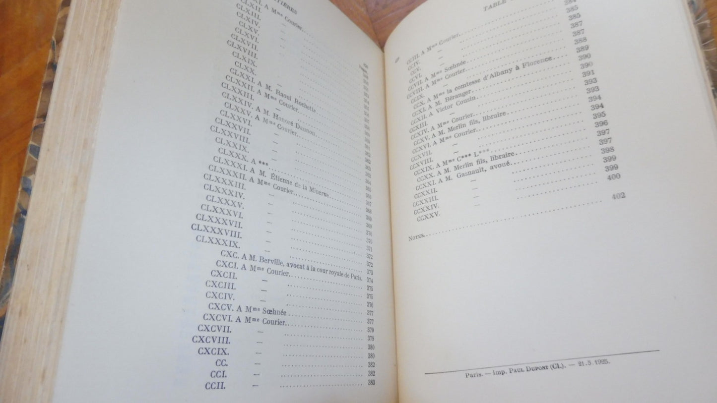 Oeuvres de Paul-Louis Courier 1925 2/2 NUMEROTE