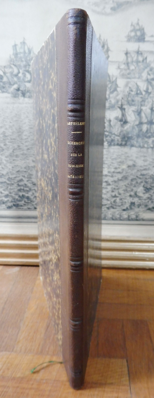 Recherches sur la noblesse maternelle (Anatole De Barthélemy) 1861