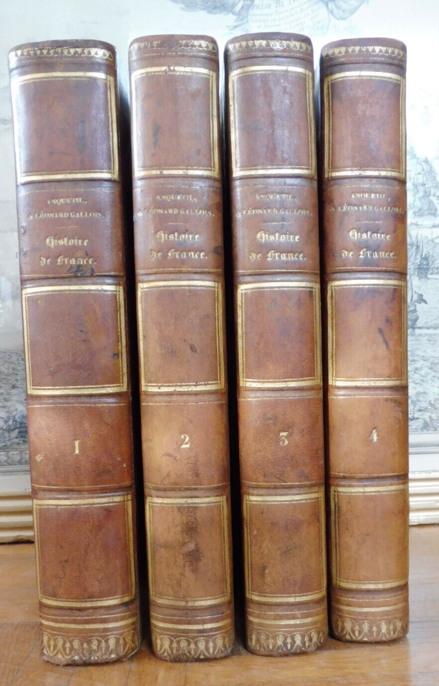 Histoire de France d'Anquetil continuée (Léonard Gallois) s.d. 4 vol.