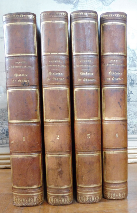 Histoire de France d'Anquetil continuée (Léonard Gallois) s.d. 4 vol.