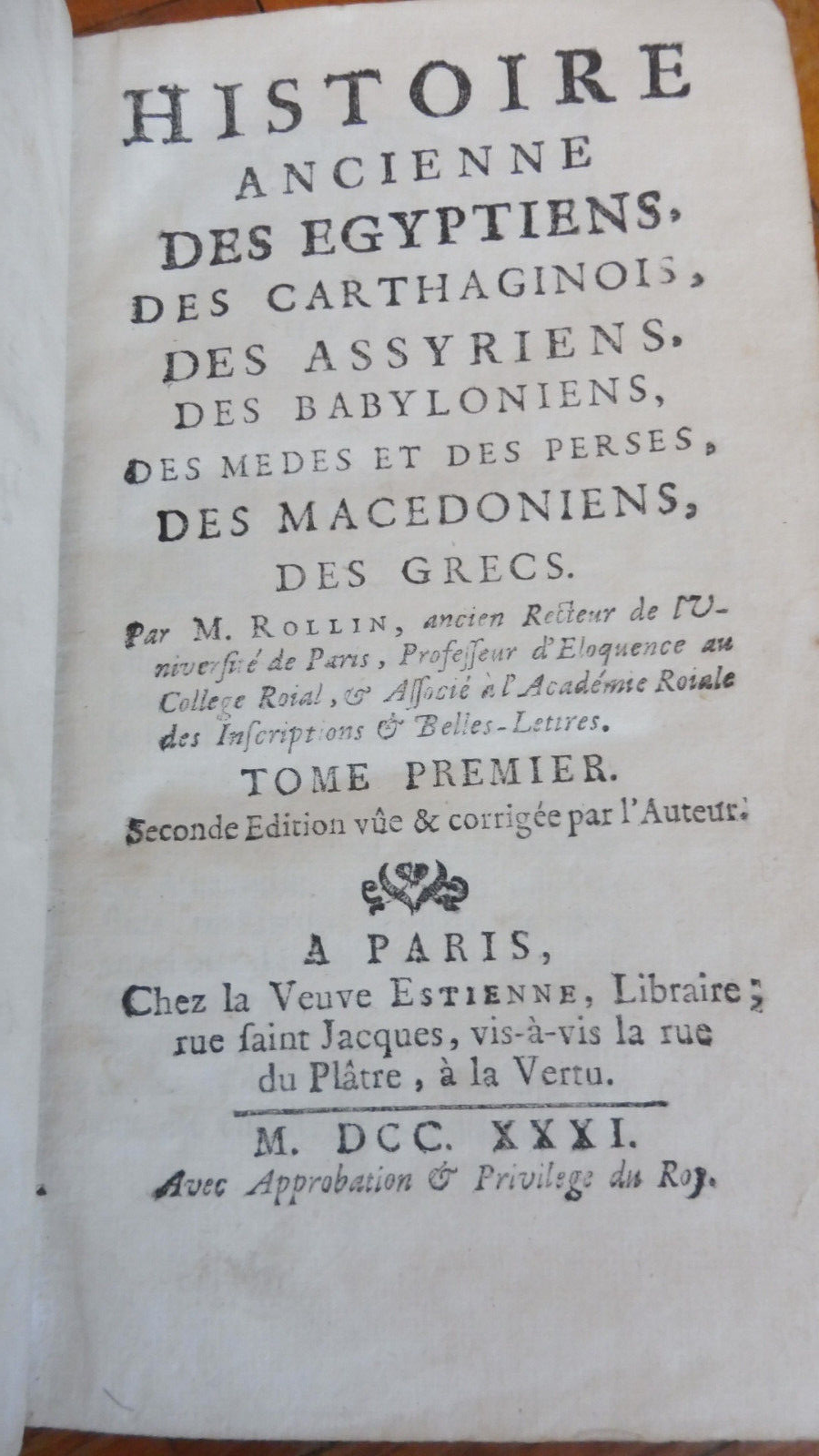 Histoire ancienne des Egyptiens, des Carthaginois... (Ch. Rollin) 1731-65 14 vol