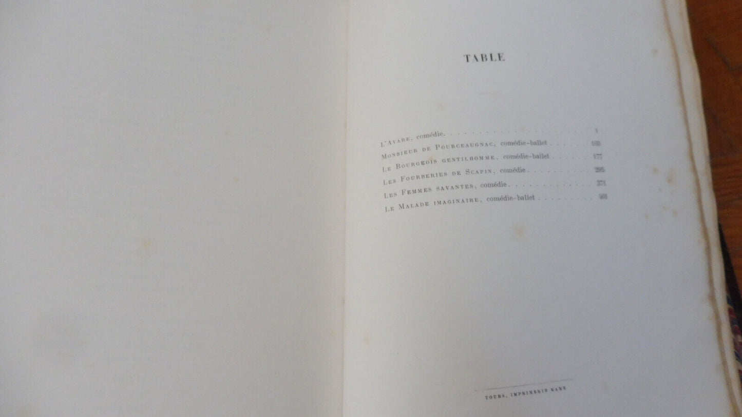 Théâtre de Molière 1878 2/2 illus. Foulquier