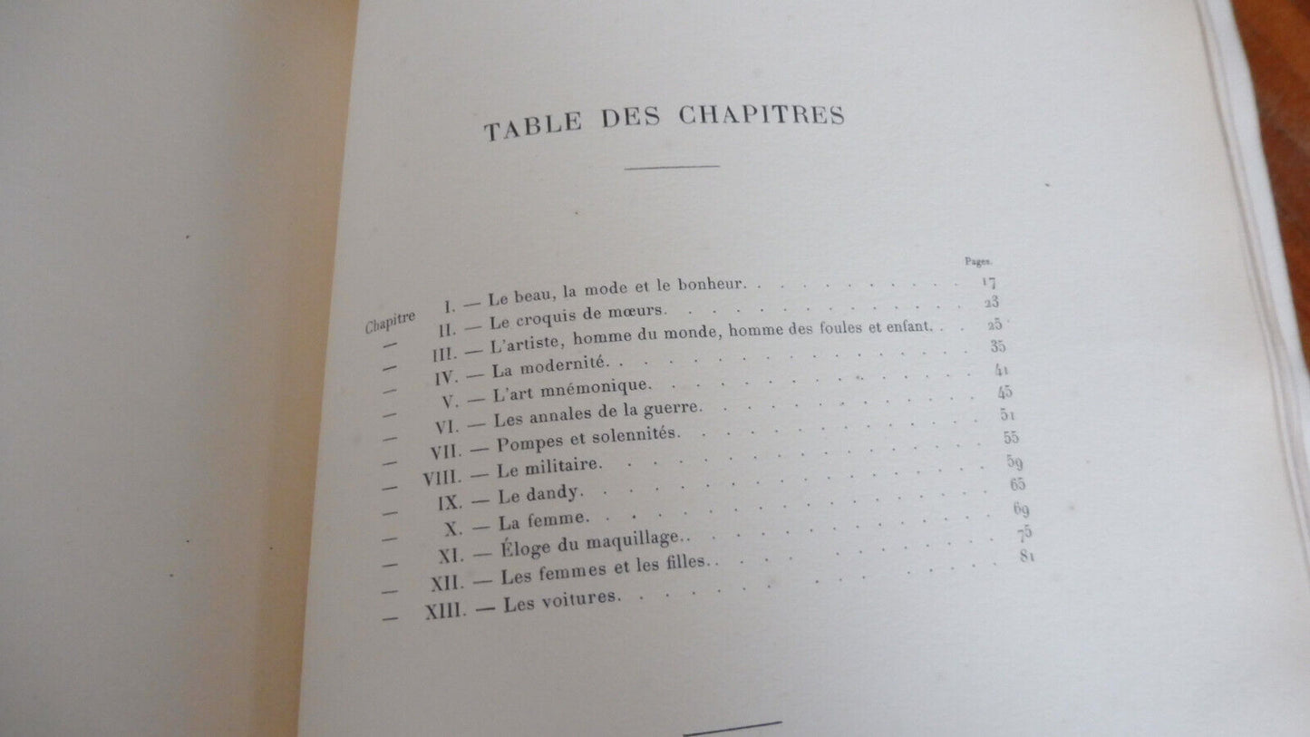 Charles Baudelaire le peintre de la vie moderne (C. Guys) 1923 illus. C. Guys