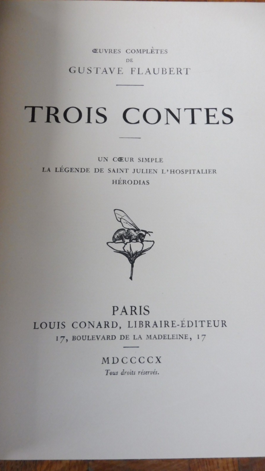 Trois contes (Gustave Flaubert) 1910