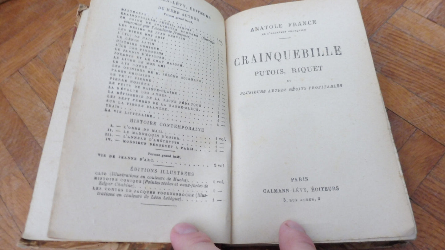 Crainquebille, Putois, Riquet (Anatole France) 1921