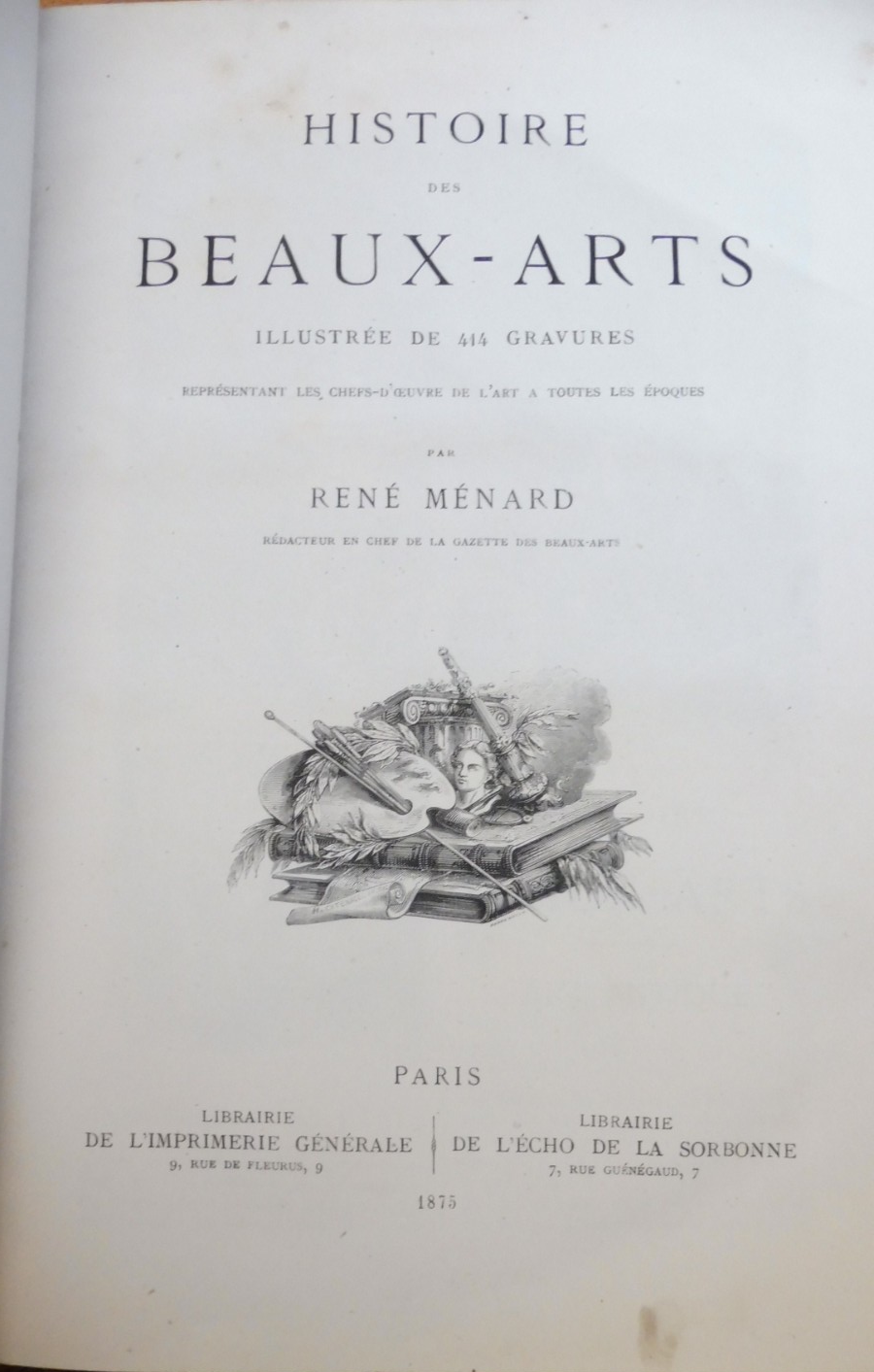 Histoire des beaux-arts (R. Ménard) 1875
