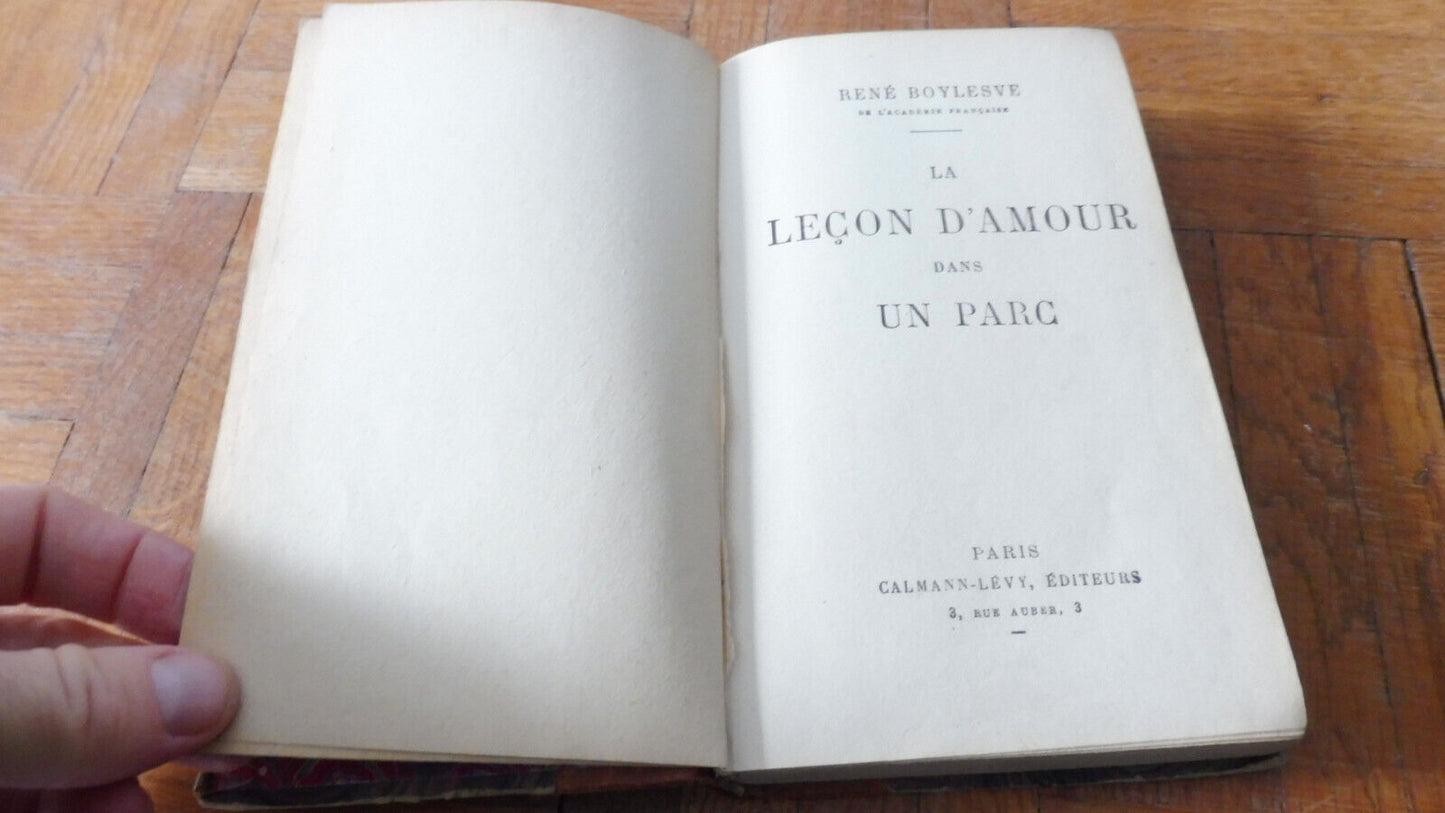 La Leçon d'amour dans un parc (Boylesve) 1927