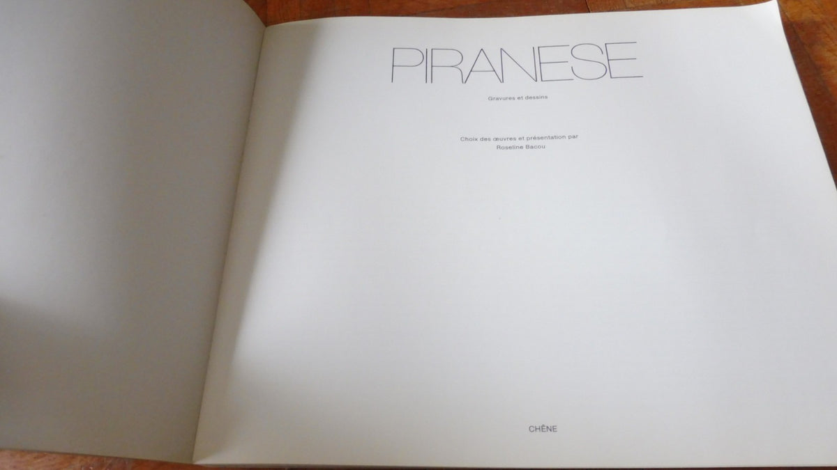 Piranèse. Gravures et dessins (R. Bacou) 1974