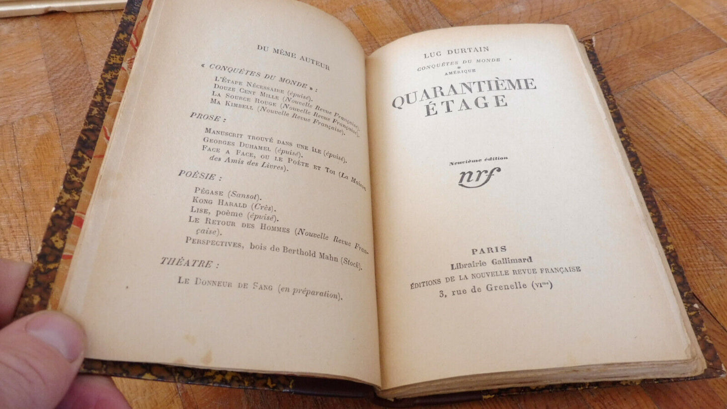 Quarantième étage (Luc Durtain) 1927