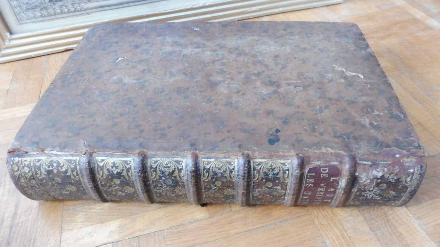 L'Art de vérifier les dates (Charles Clémencet) 1770 IN FOLIO