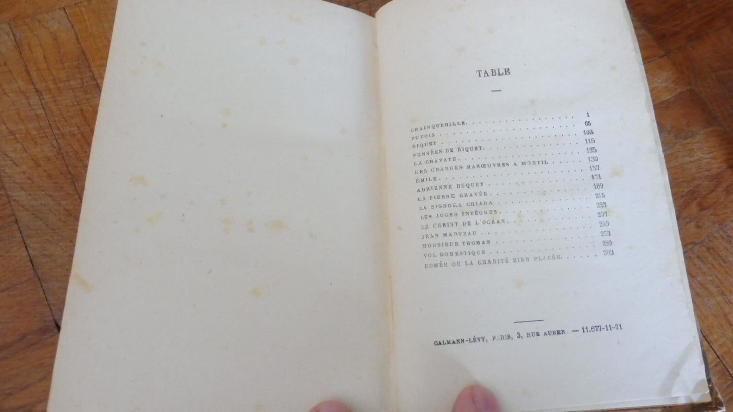 Crainquebille, Putois, Riquet (Anatole France) 1921