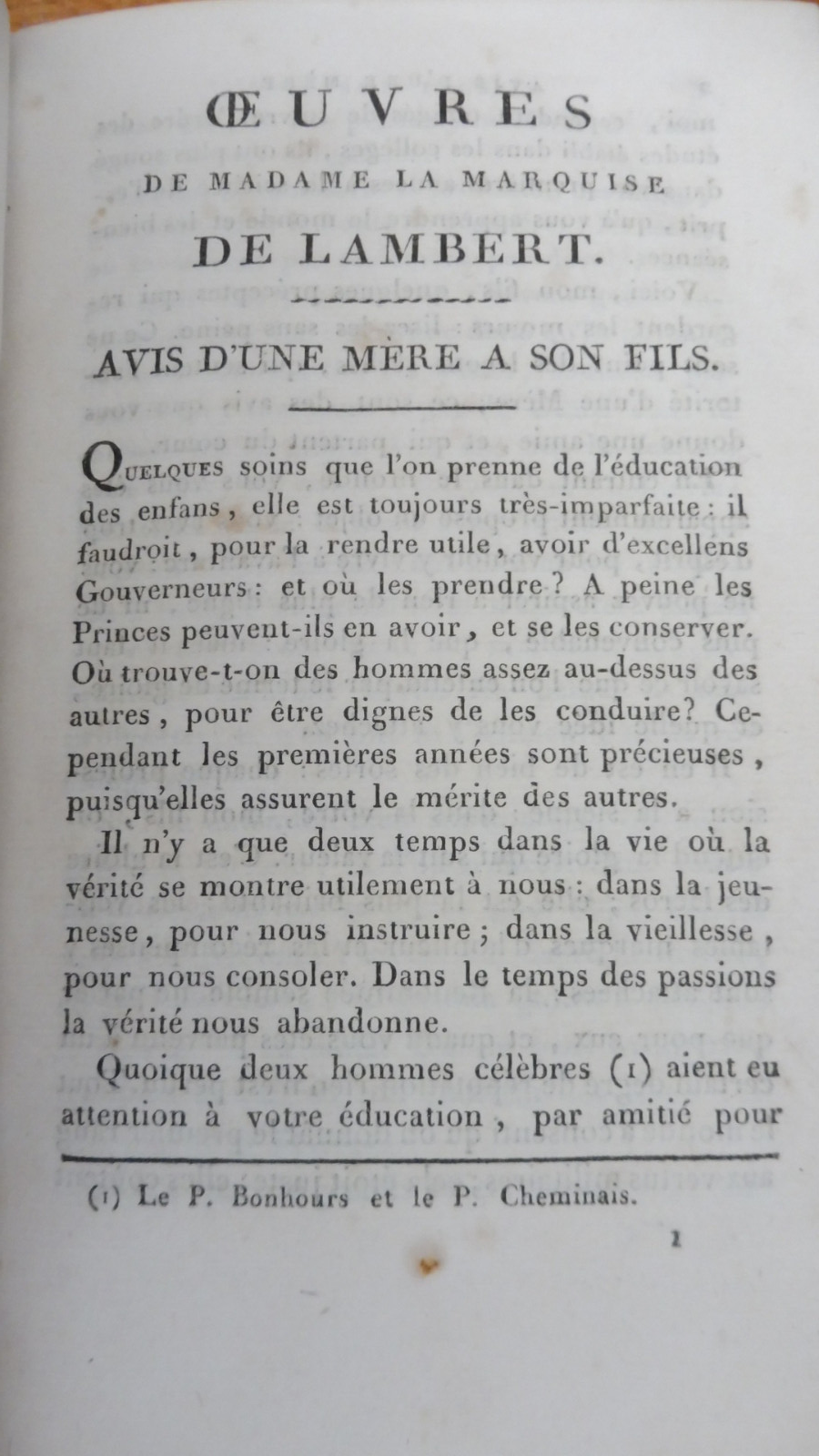 Oeuvres complètes de la marquise De Lambert 1808