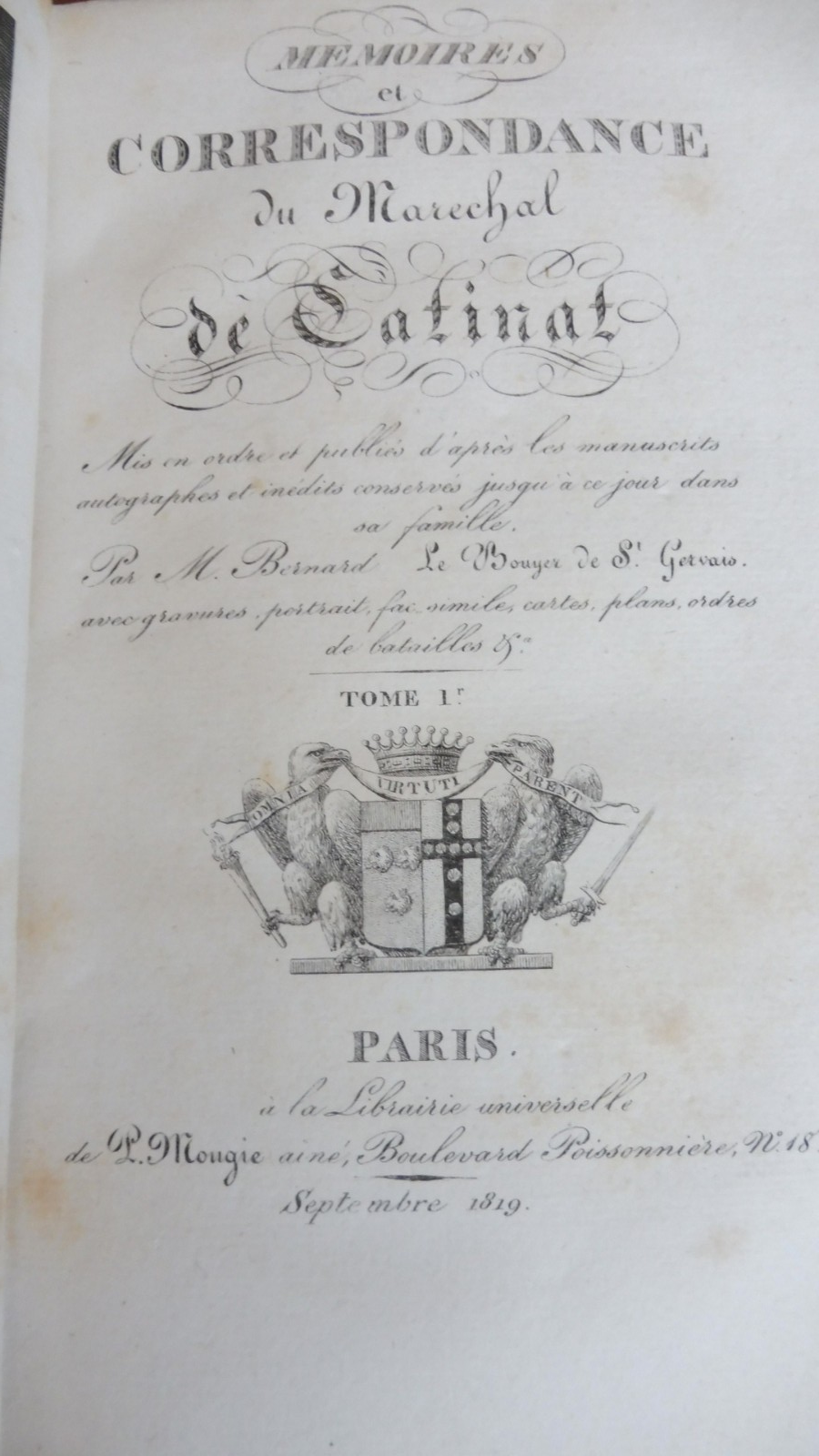 Mémoires et correspondance du Maréchal De Catinat 1819 3/3