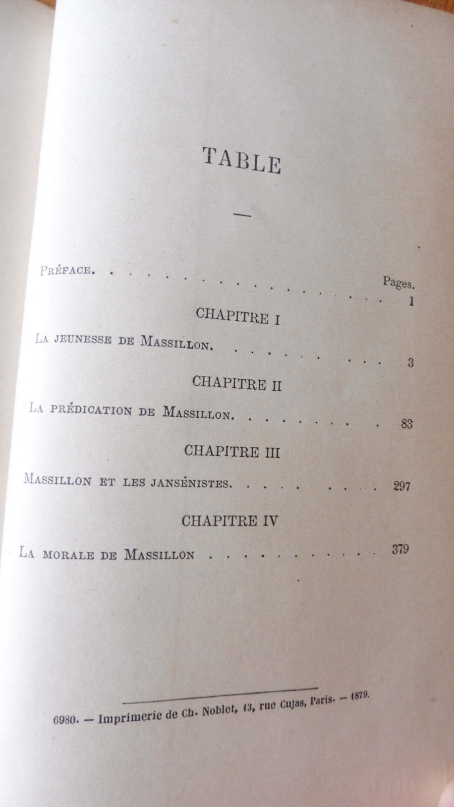 Massillon. Etude historique et littéraire (Blampignon) 1879 ENVOI