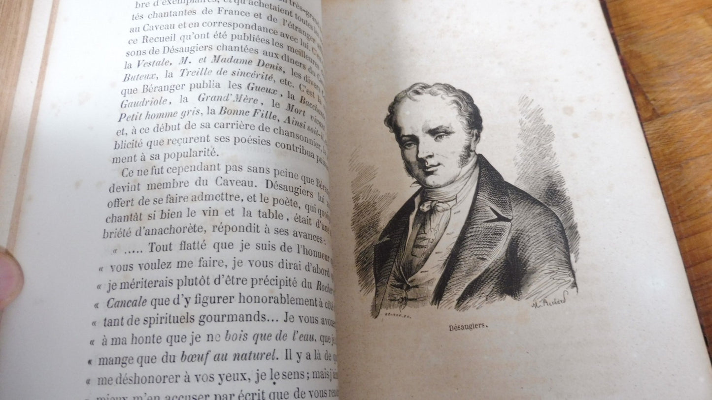 Mémoires authentiques de Béranger (M. C. Leynadier) 1858 illus. Coppin & Richard