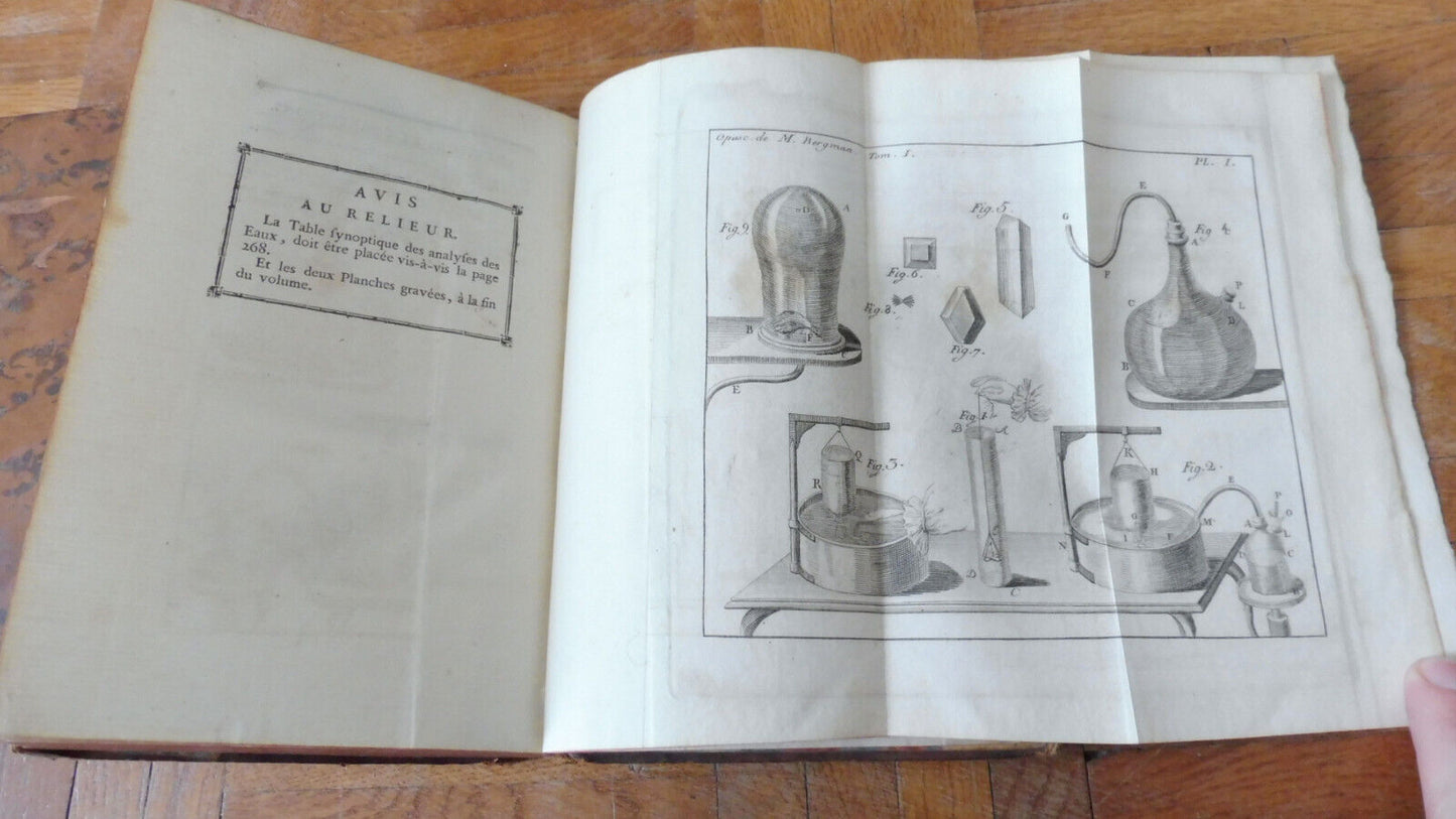 Opuscules chymiques et physiques (M. T. Bergman) 1780-1785 2/2 COMPLET