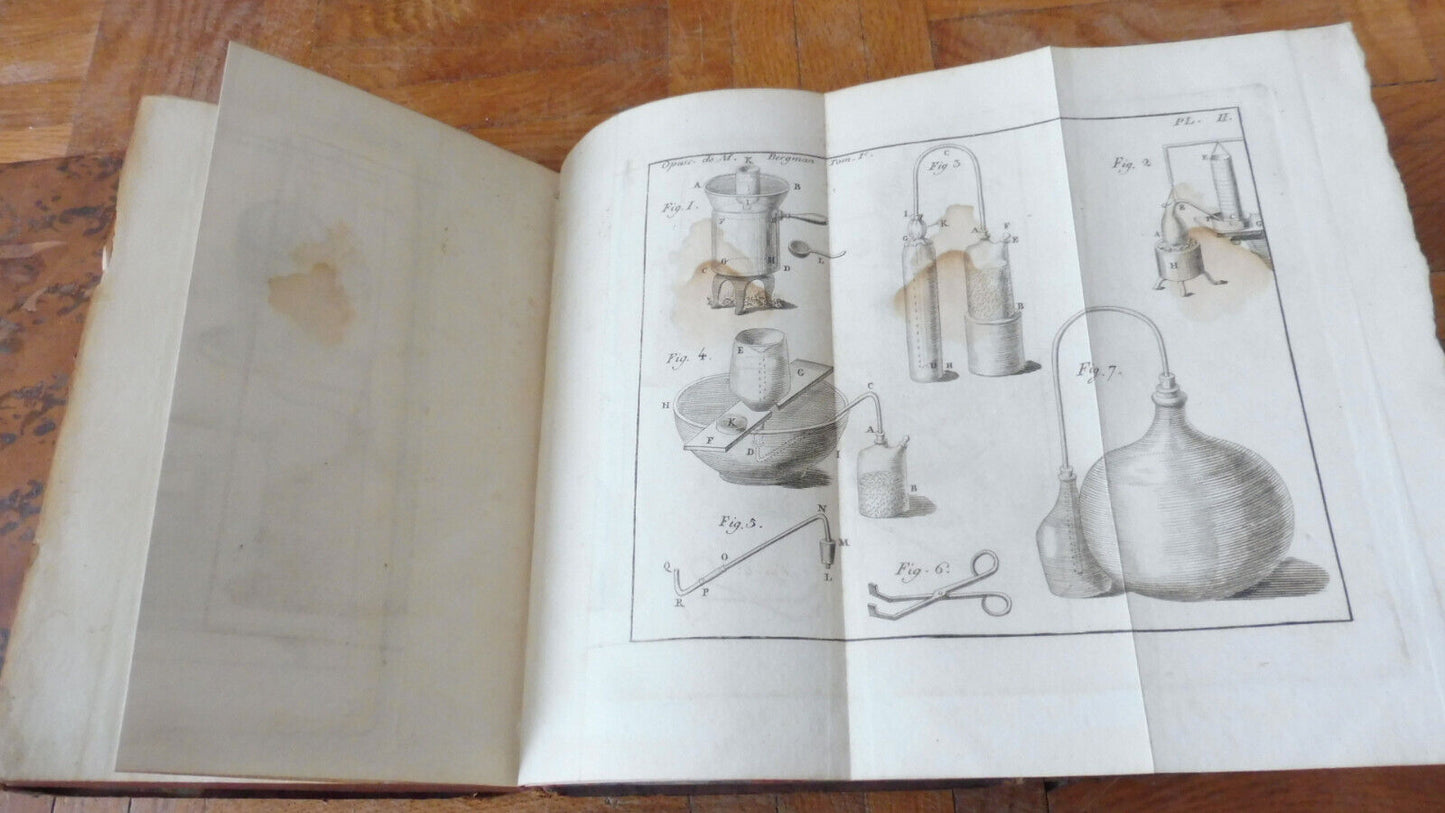 Opuscules chymiques et physiques (M. T. Bergman) 1780-1785 2/2 COMPLET