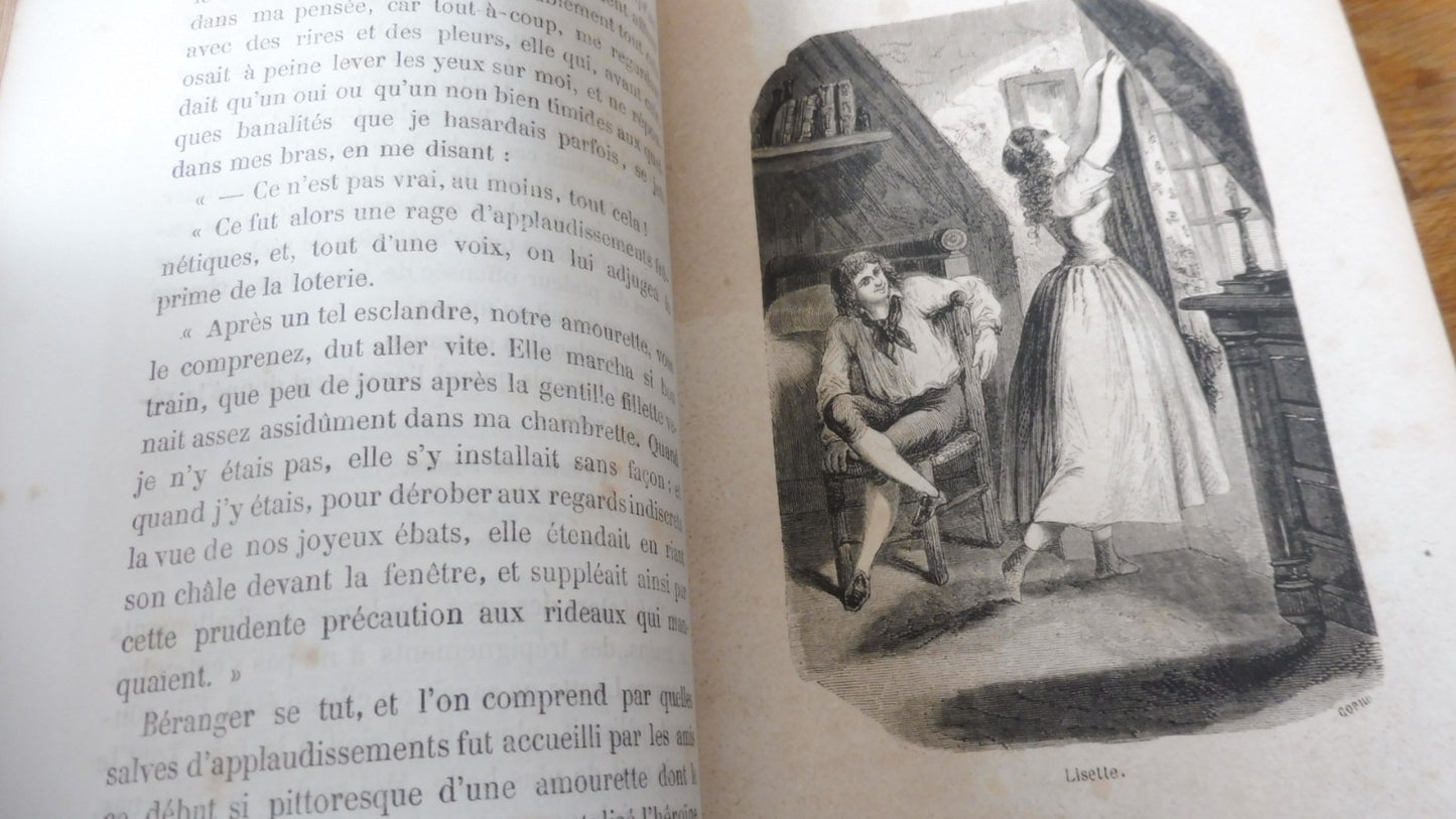 Mémoires authentiques de Béranger (M. C. Leynadier) 1858 illus. Coppin & Richard