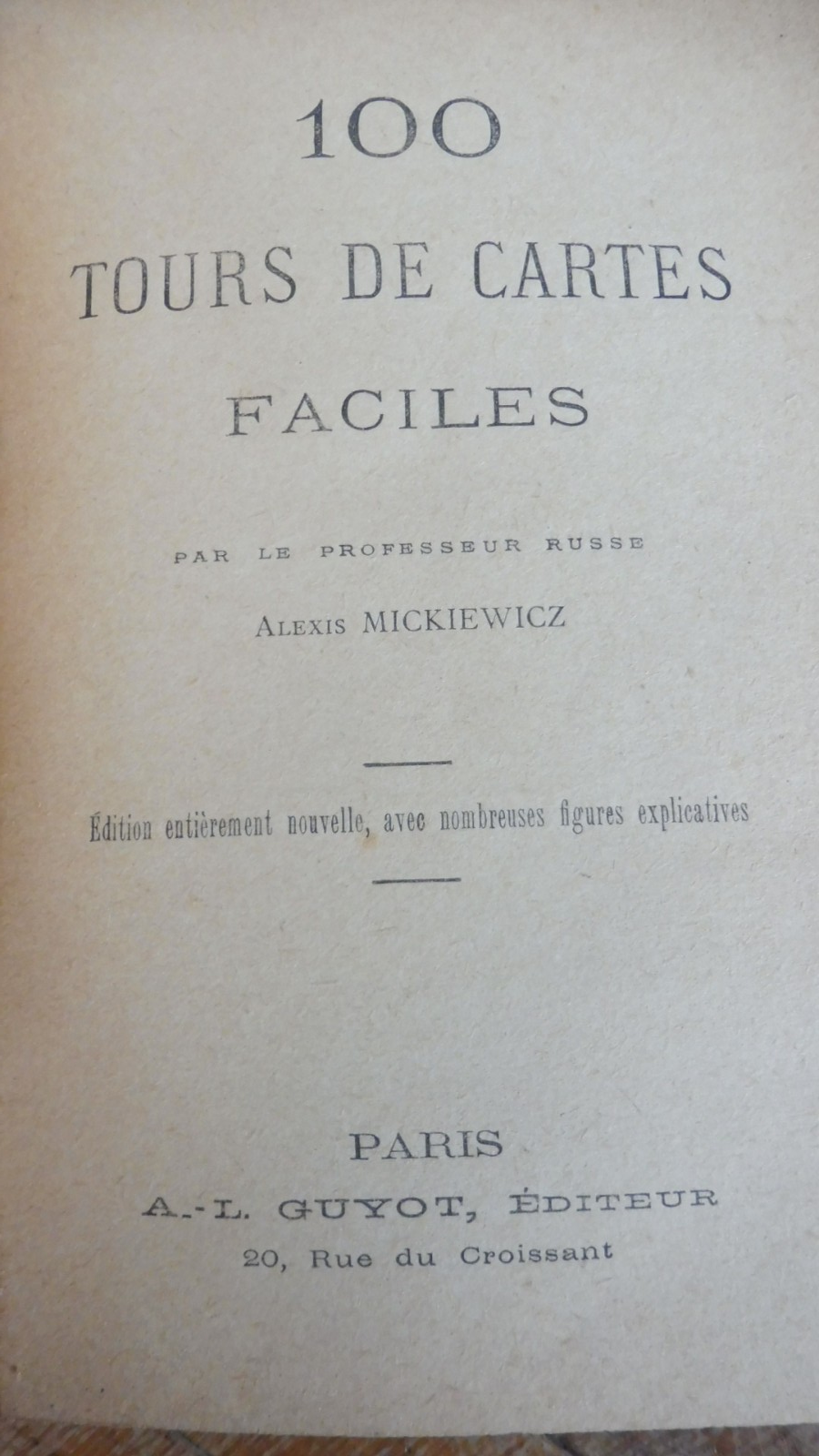 100 tours de cartes faciles (Alexis Mickiewicz) s.d.