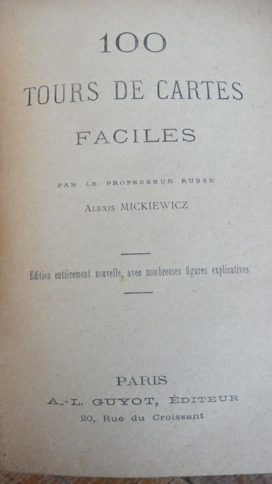 100 tours de cartes faciles (Alexis Mickiewicz) s.d.
