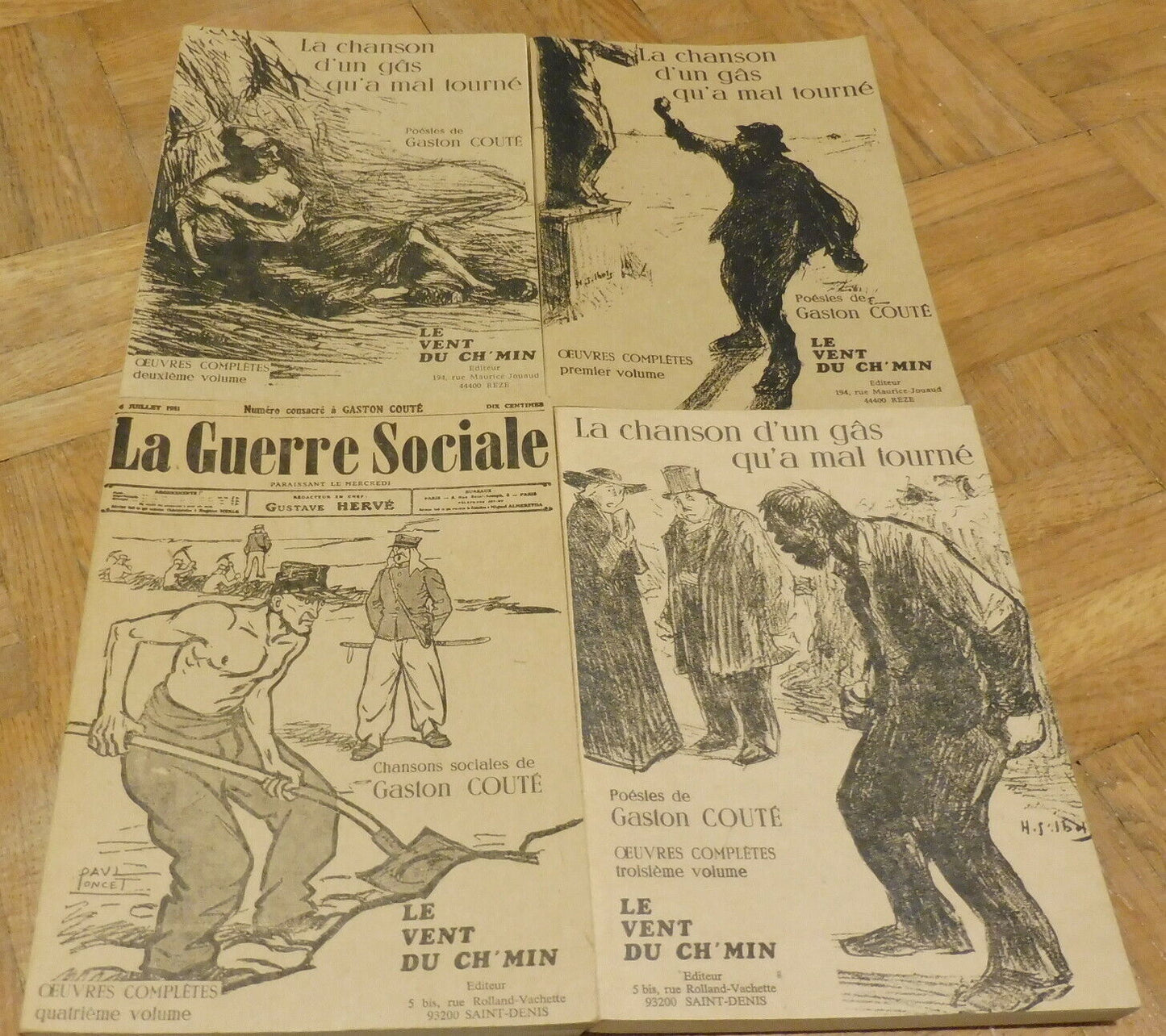 La Chanson d'un gas qu'a mal tourné (Gaston Couté) 1976-78 4 vol.