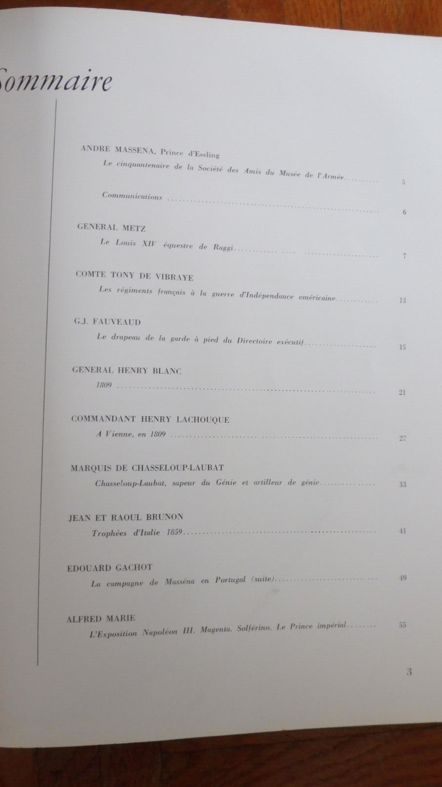 Bulletin de la Société des Amis du Musée de l'Armée. Années 1955-1961 2 vol.