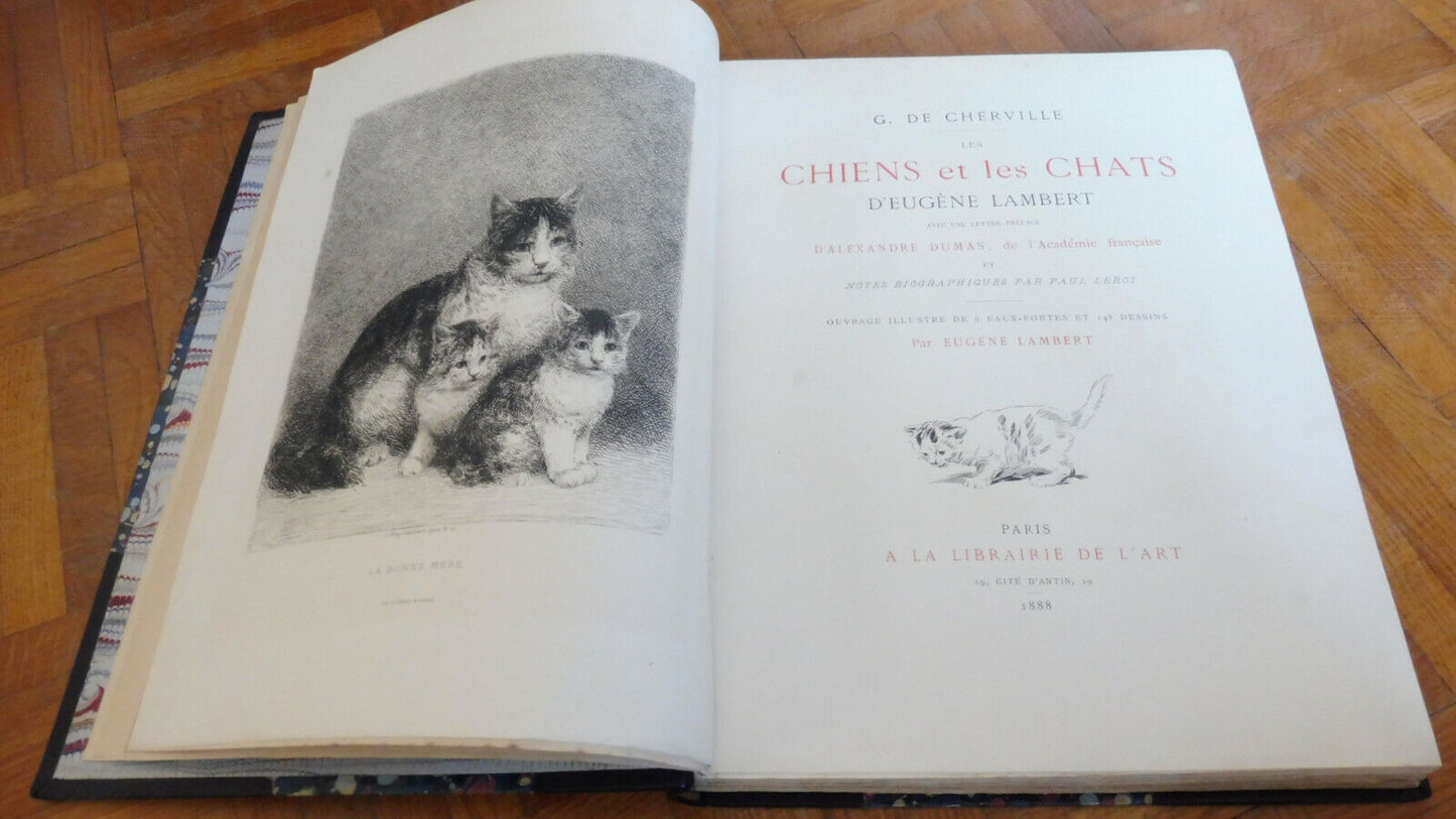 Les Chiens et les chats d'Eugène Lambert (de Cherville) 1888