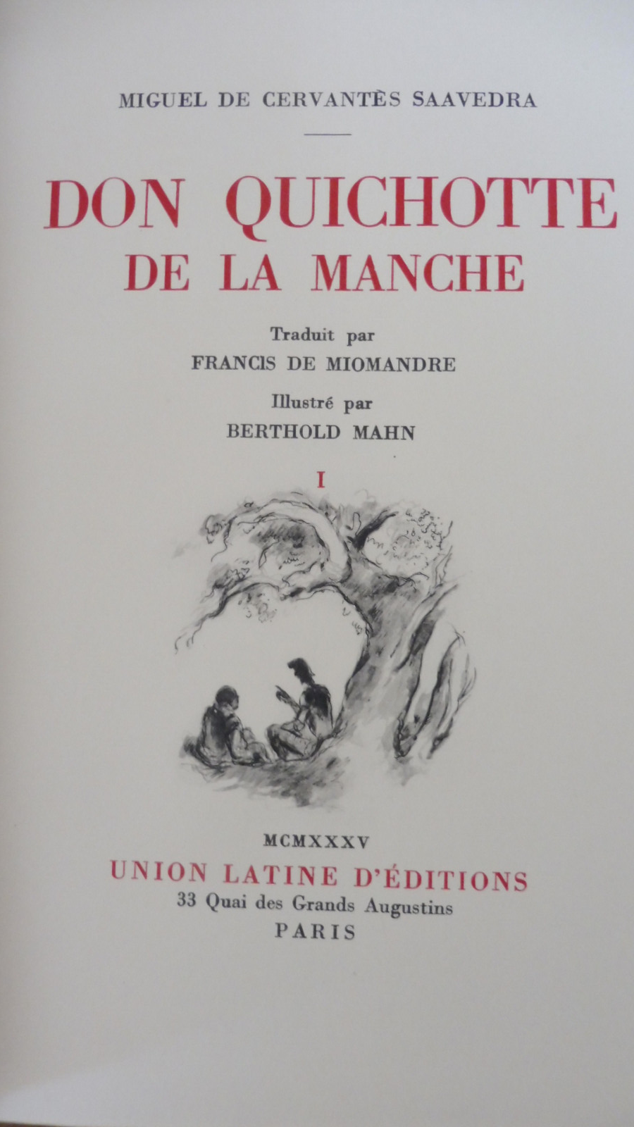 Don Quichotte (Cervantès) 1935 illus. Berthold Mann 5 vol.