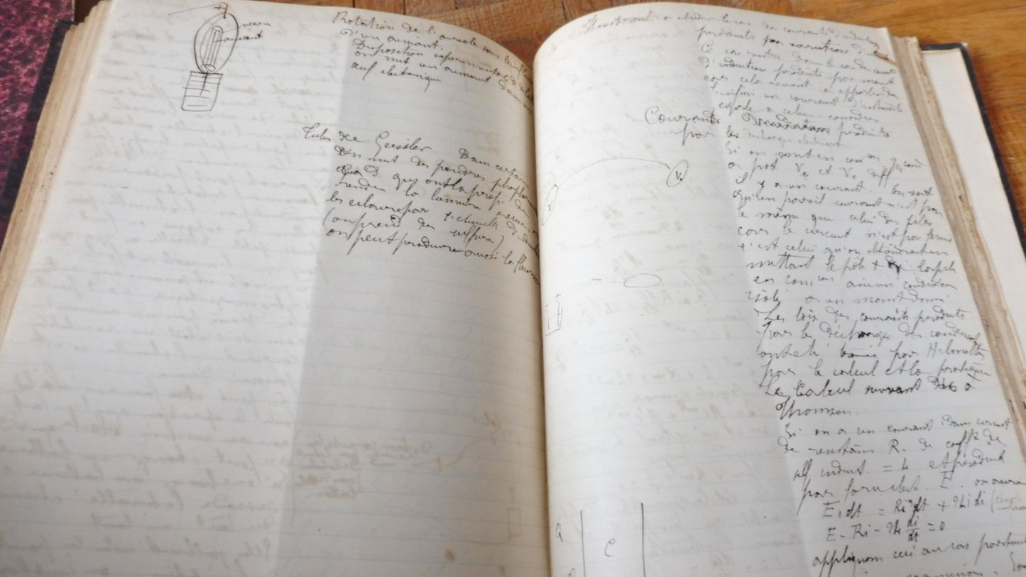 Conférences de Ernest Bichat c.a. 1880 SCIENCES PHYSIQUE MANUSCRIT