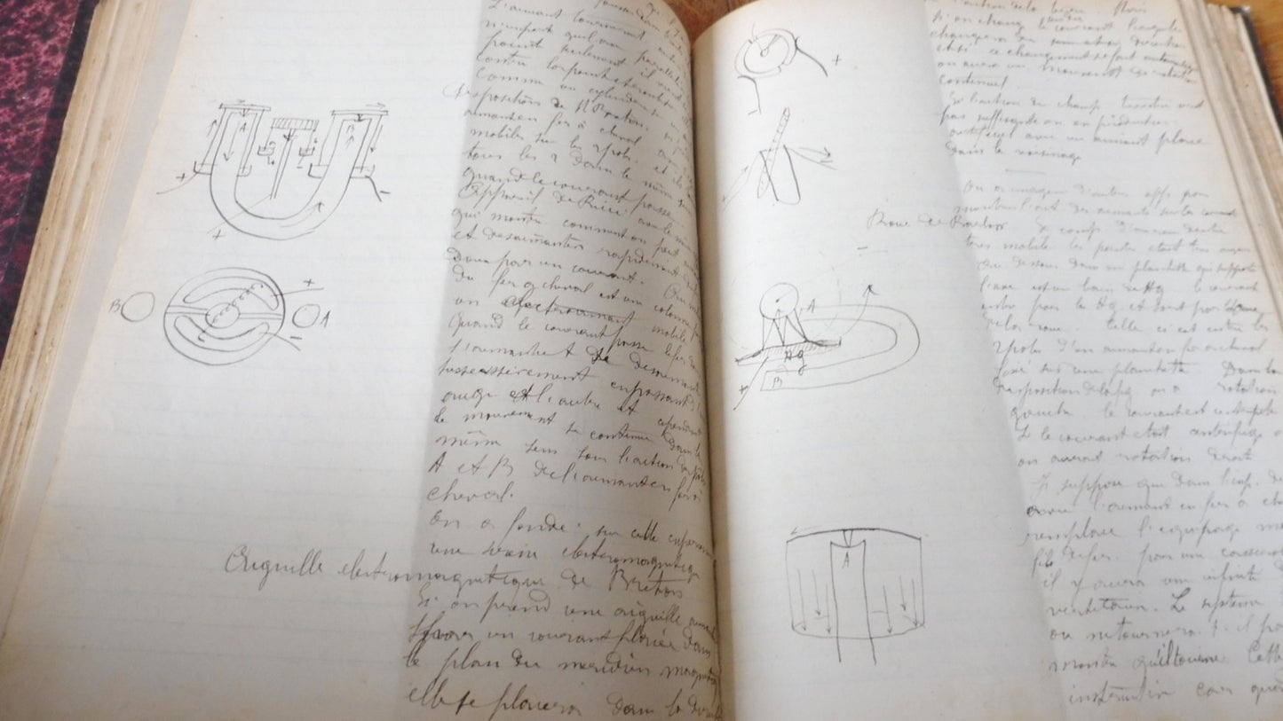 Conférences de Ernest Bichat c.a. 1880 SCIENCES PHYSIQUE MANUSCRIT