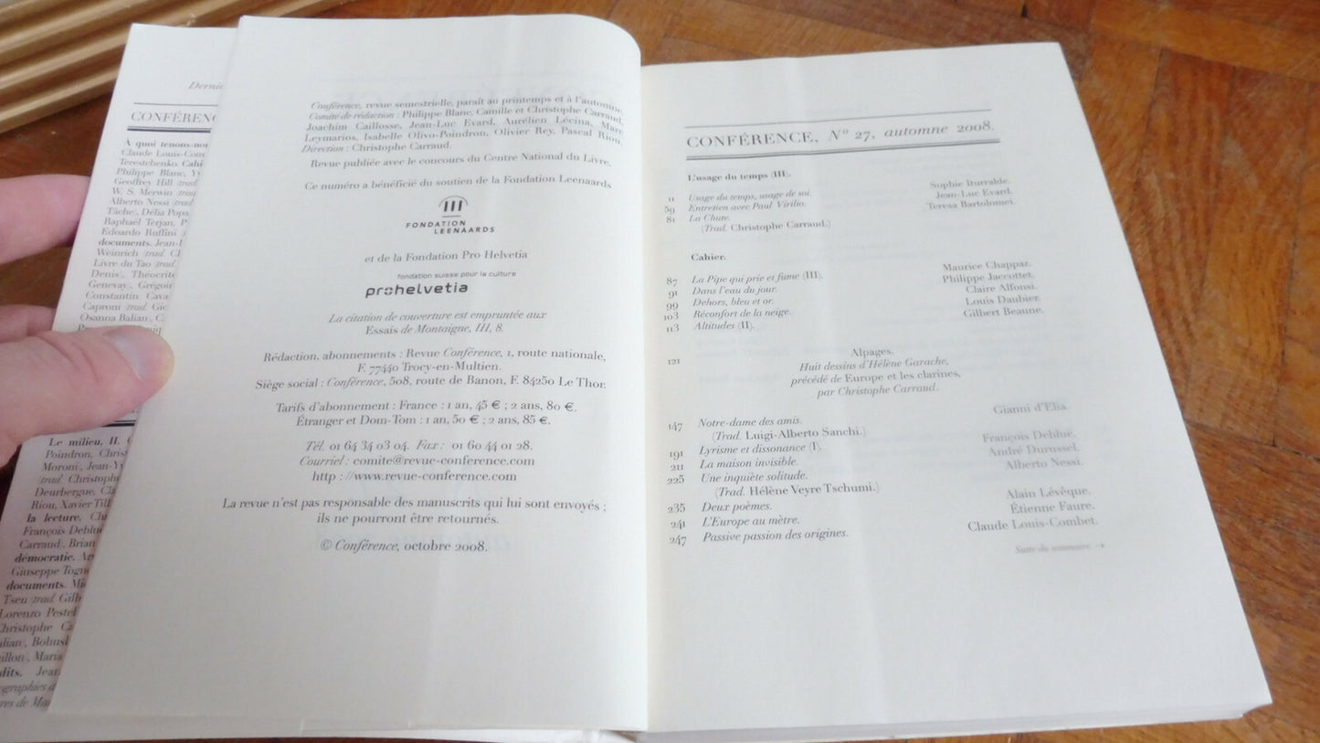 Revue Conférence n°27 (2008)