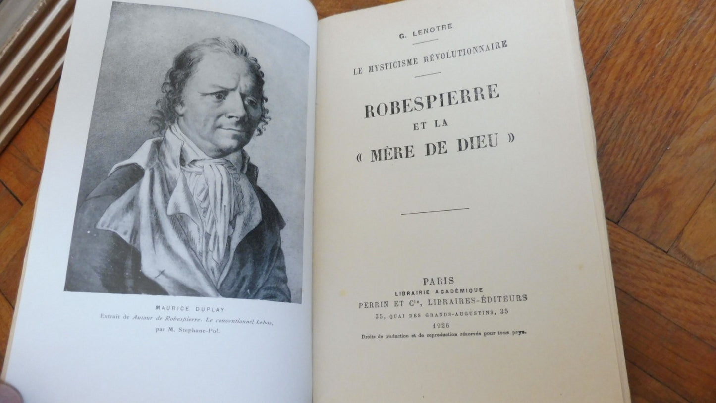 Robespierre et la Mère de Dieu (Lenotre) 1926