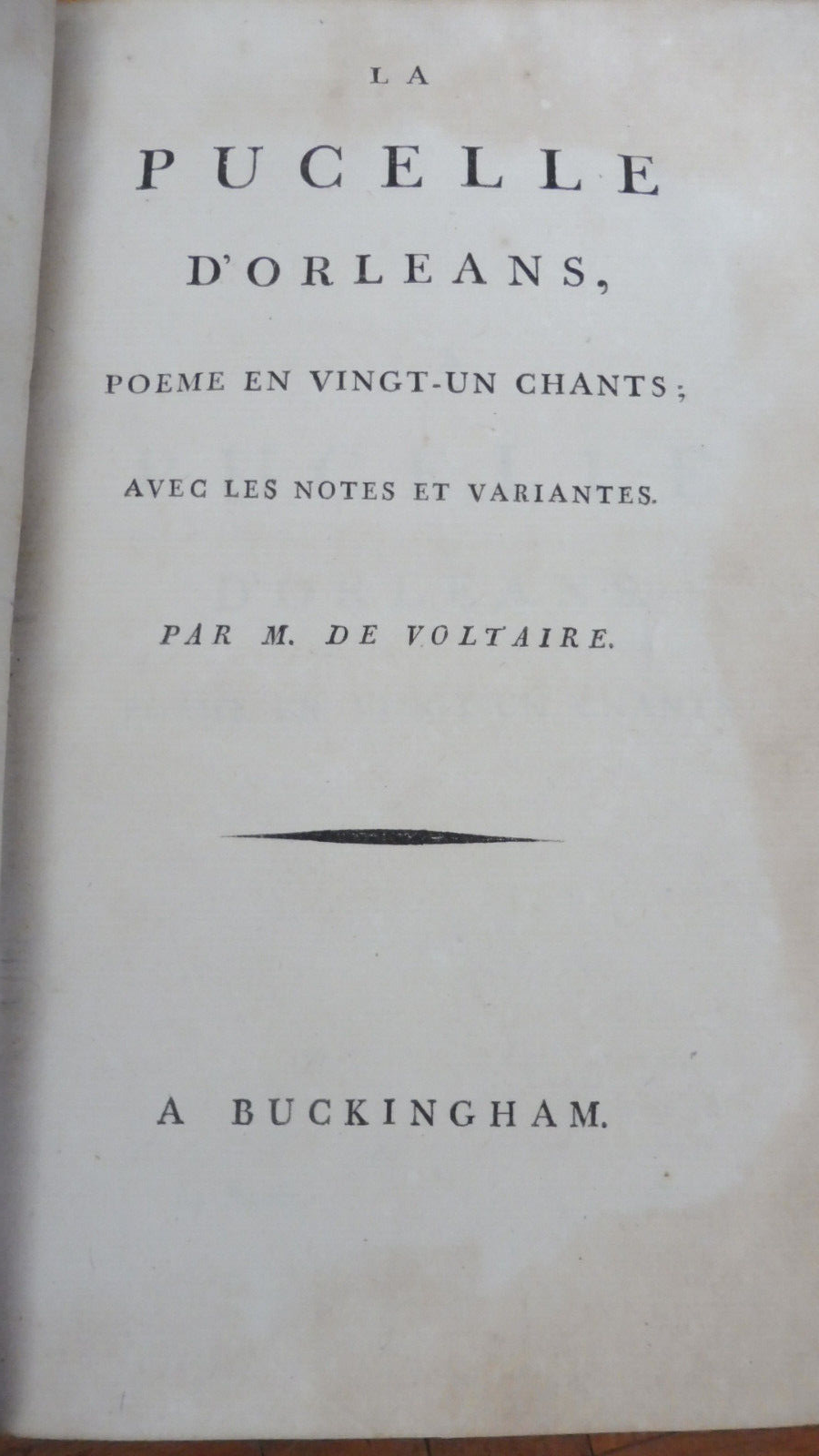 La Pucelle d'Orléans (Voltaire) s.d. [c.a. 1780]