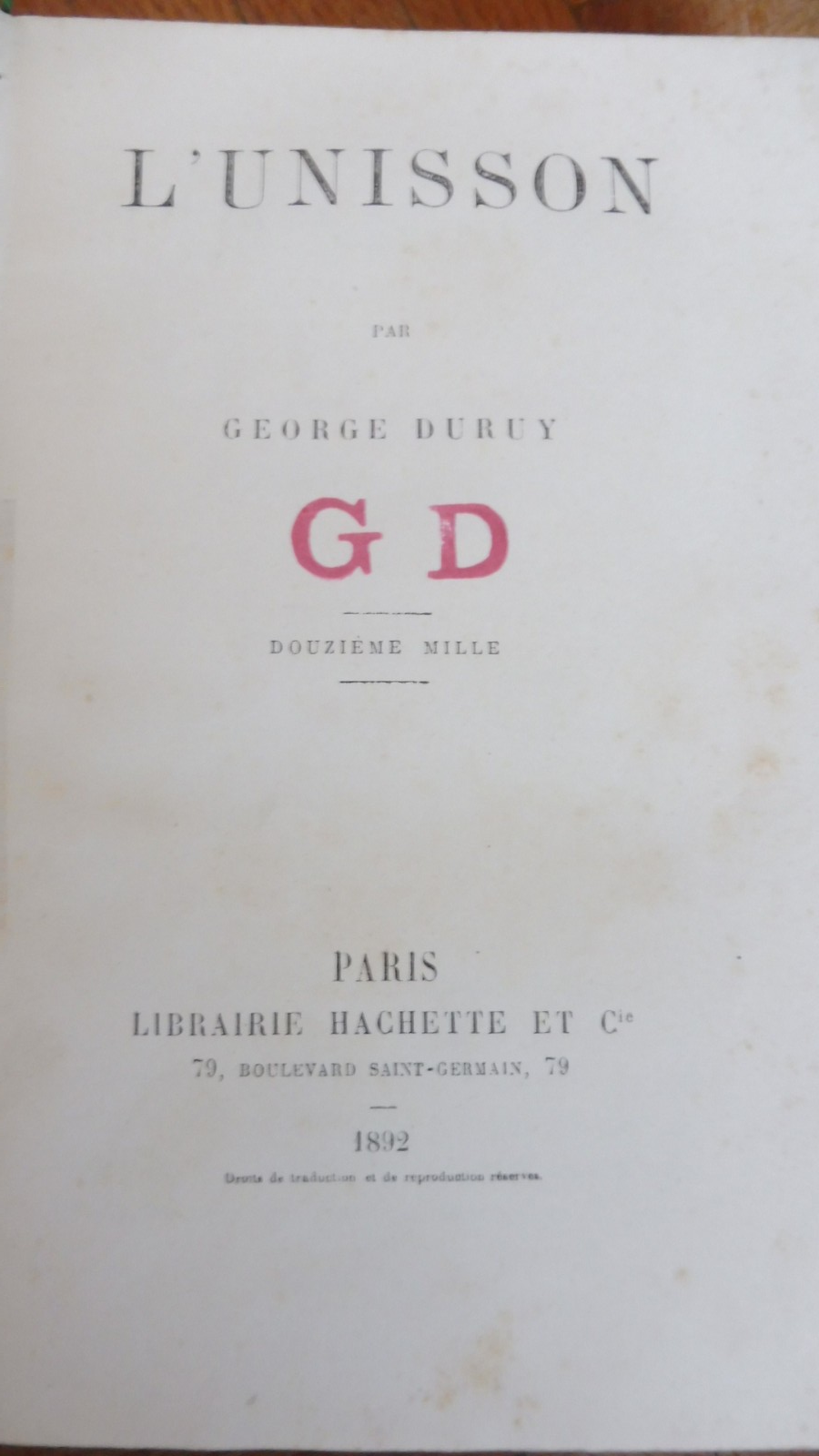 L'Unisson (Georges Duruy) 1892