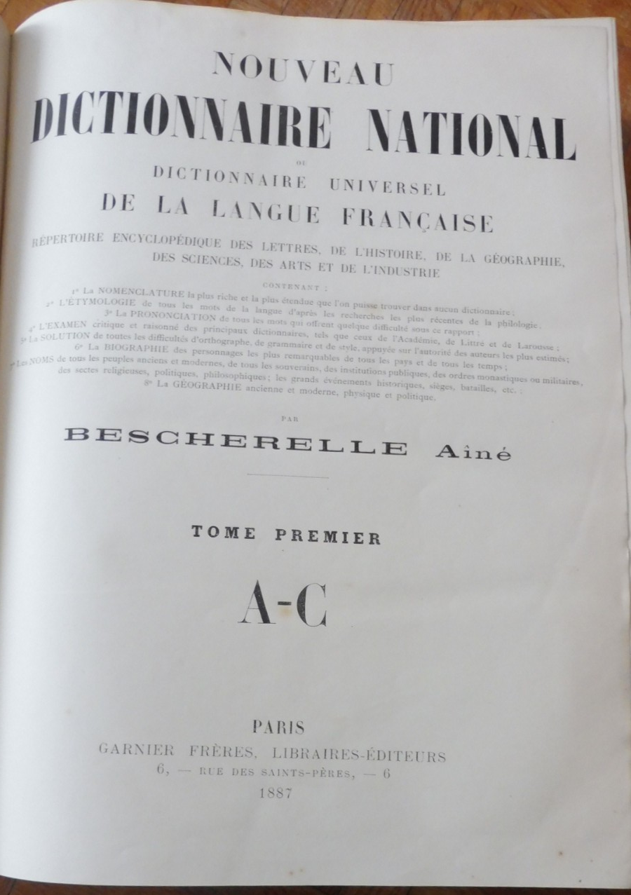 Nouveau dictionnaire national (Bescherelle aîné) 1884 4/4