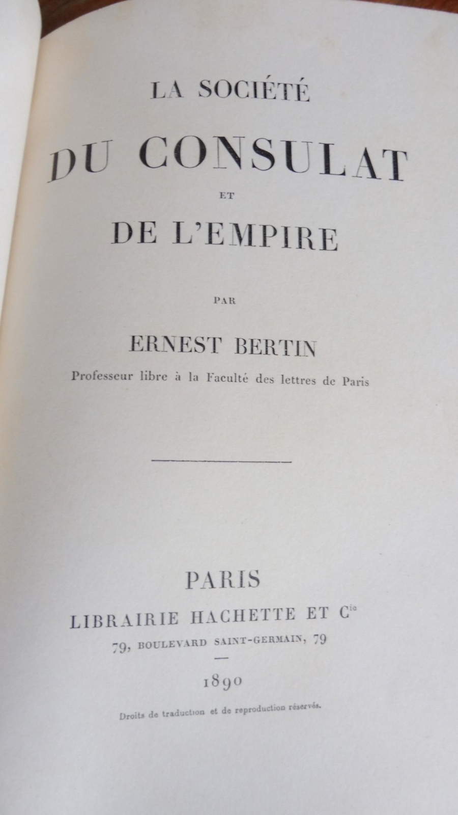 La Société du Consulat et de l'Empire (Ernest Bertin) 1890