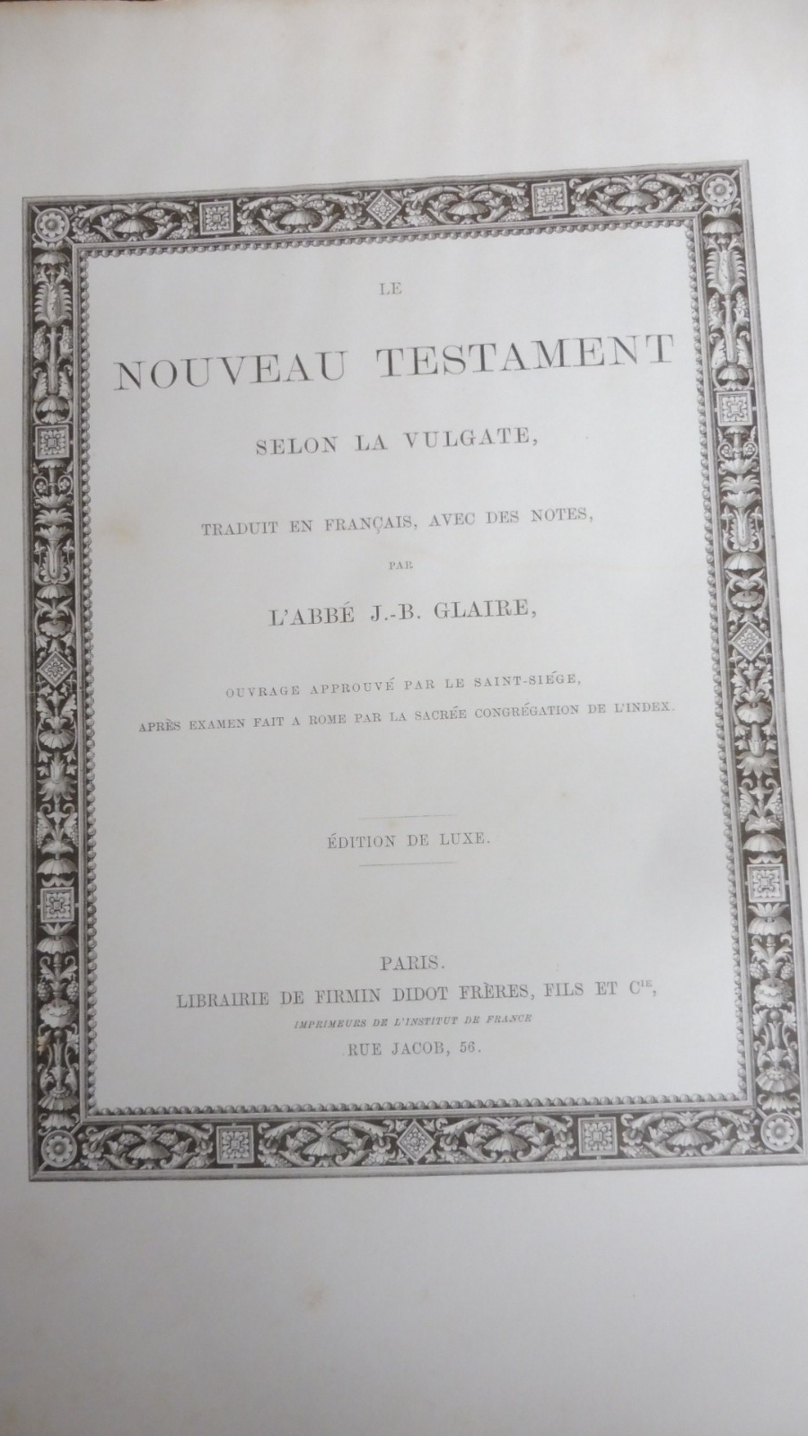 Le Nouveau Testament (Glaire) s.d.
