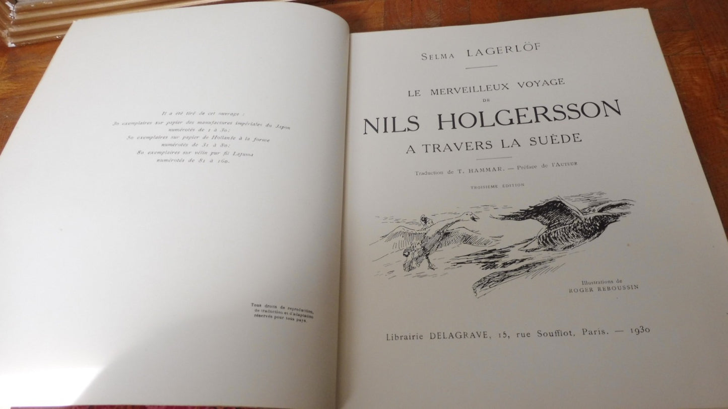 Le Voyage de Nils Holgersson (Selma Lagerlöf) 1930 illus. Reboussin
