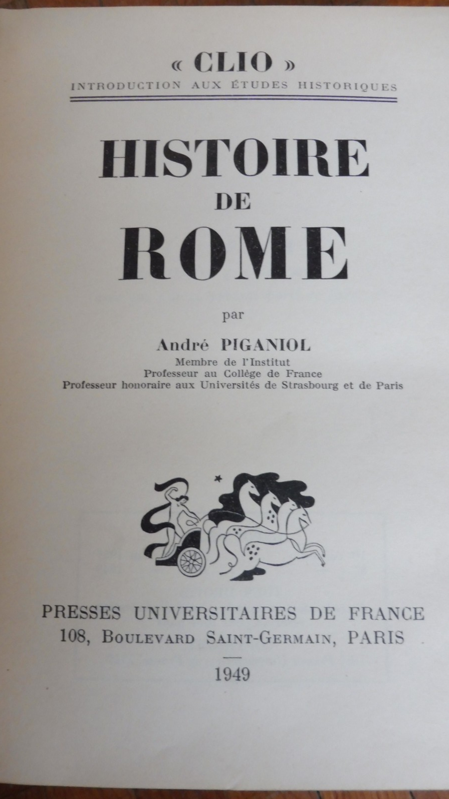 Histoire de Rome (André Piganiol) 1949
