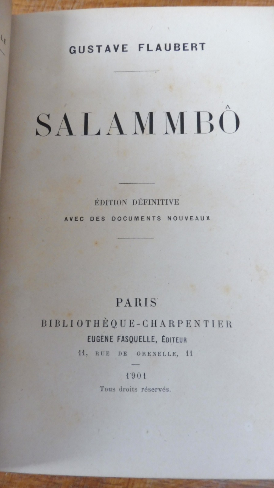 Salammbô (Flaubert) 1901