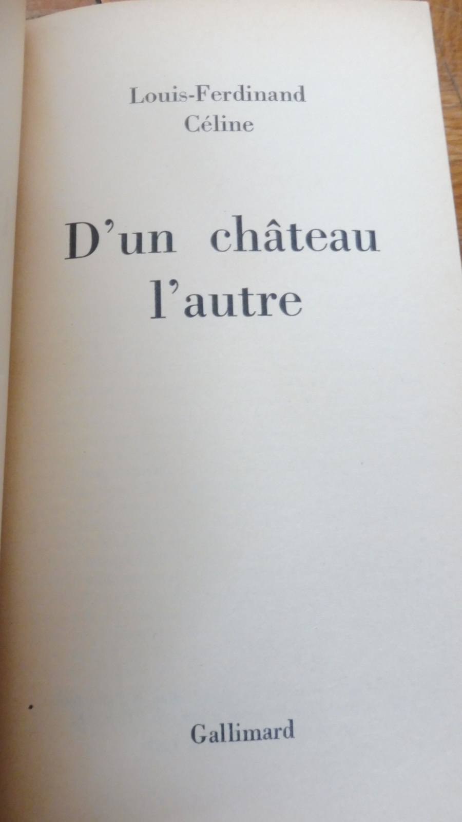 D'un château à l'autre (Céline) 1973