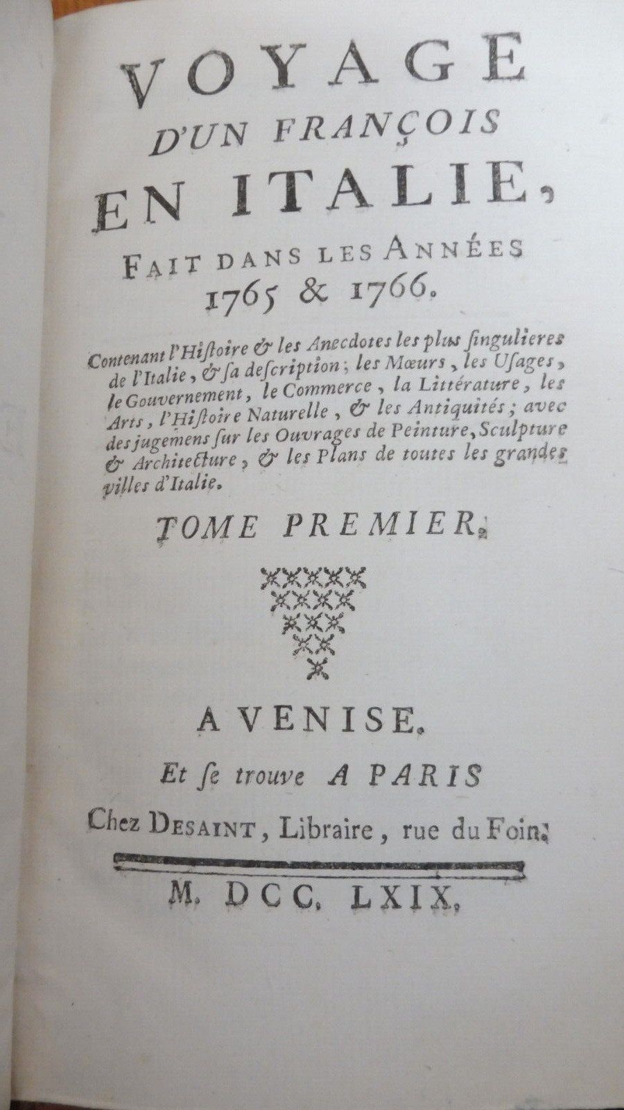 Voyage d'un françois en Italie (Lalande) 1769 8 vol.