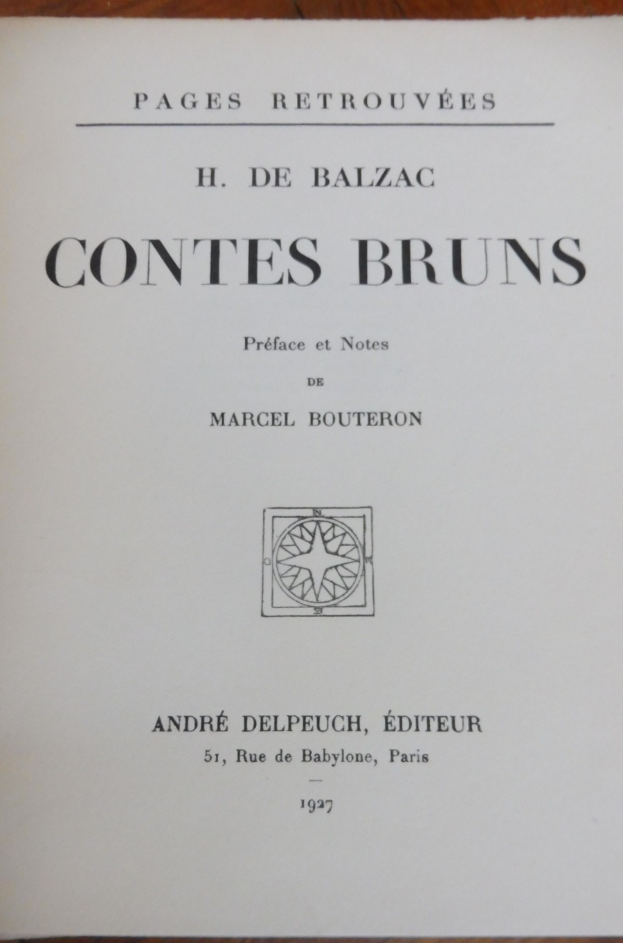 Contes bruns (Honoré de Balzac) 1927