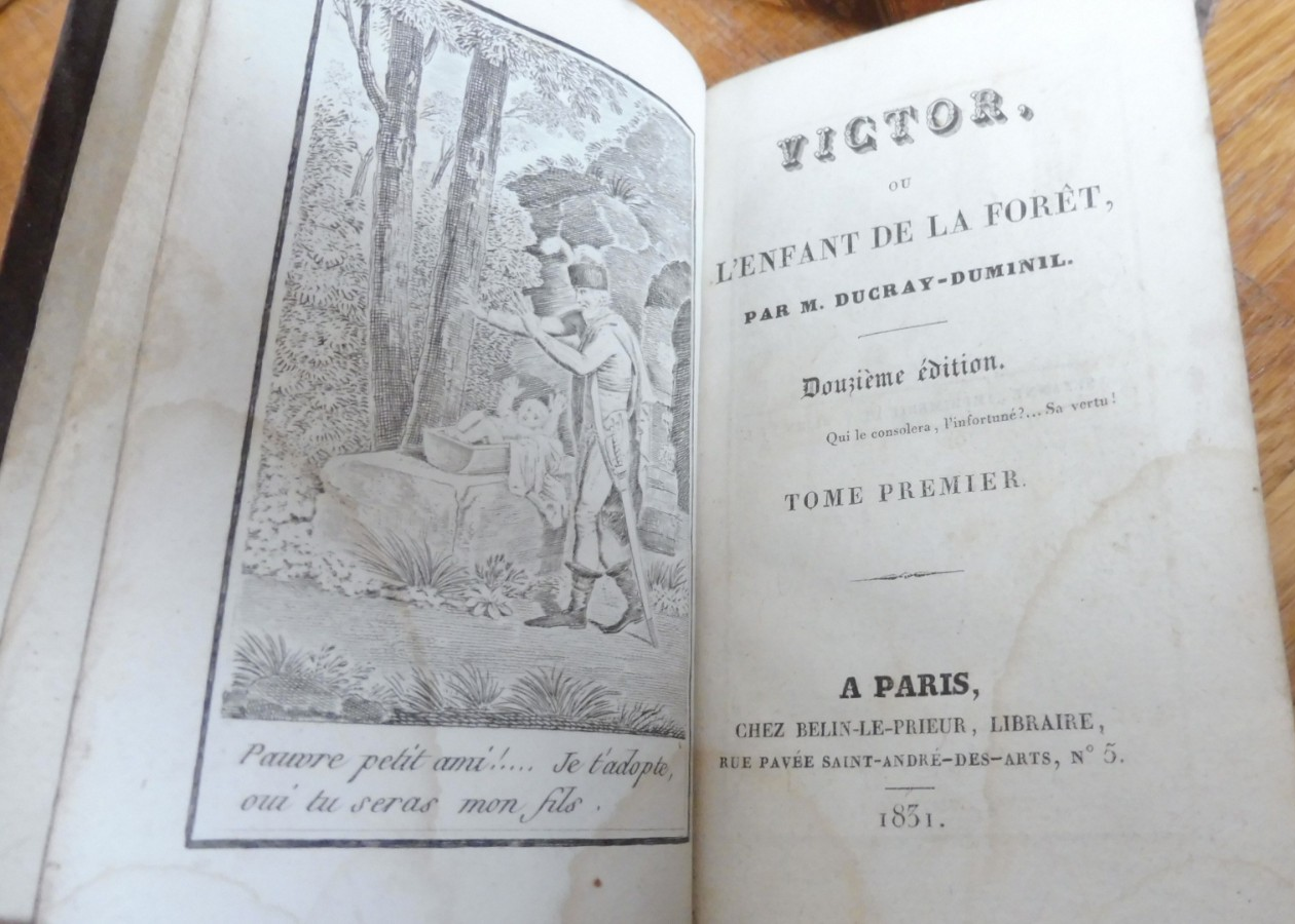 Victor ou l'enfant de la forêt (Ducray-Duminil) 1831 4 vol. et 2 tomes COMPLET